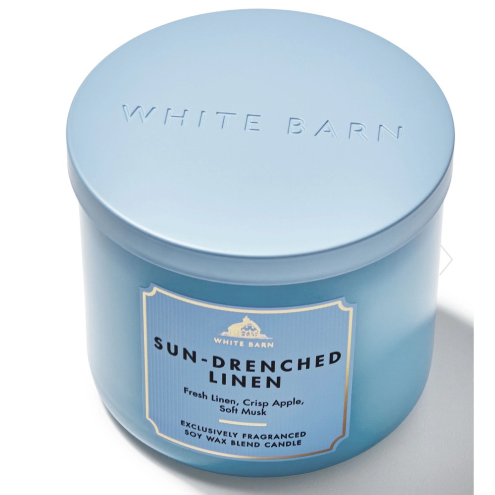White Barn Sun-Drenched Linen 3-Wick Candle